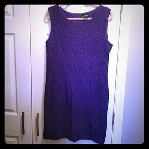 Purple Lace Sheath Dress